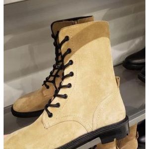 Zara Split Suede Lace Up Boots